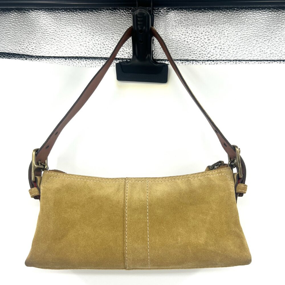 Vintage Y2K Coach Hamptons Suede Mini Bag in Tan 7470 - Picture 5 of 8